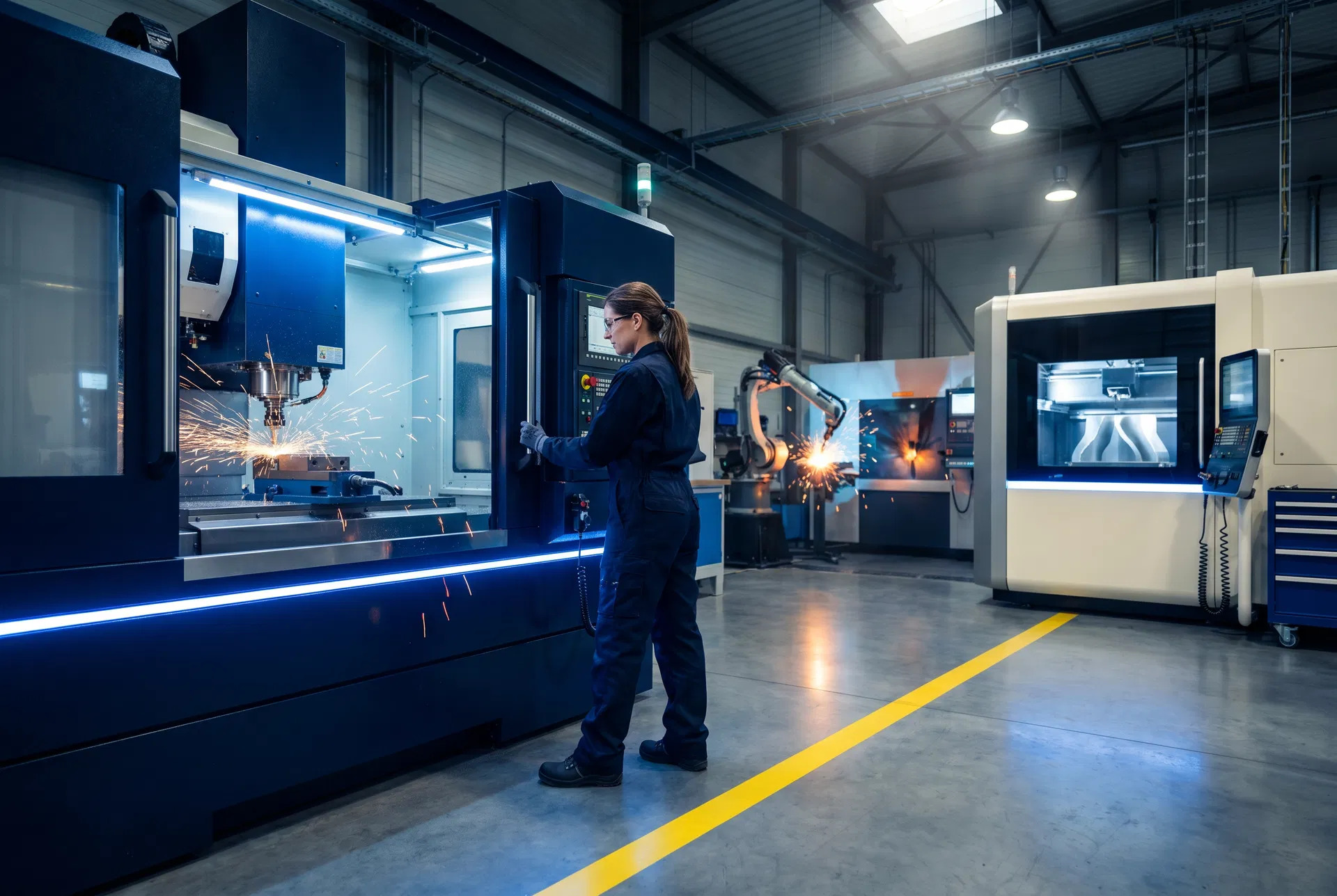 Advanced Manufacturing floor with modern equipment